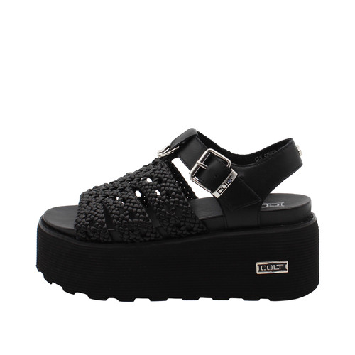 Cult sandalo nero - in, pelle