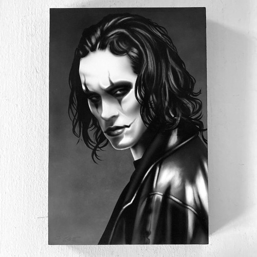 The crow 8x12 dipinto - crow,